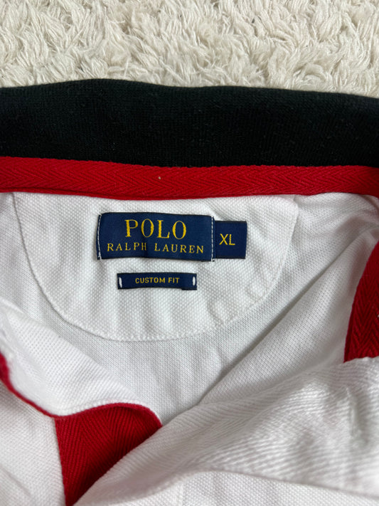 Polo Ralph Lauren World Polo Club Polo – White/Black (XL)