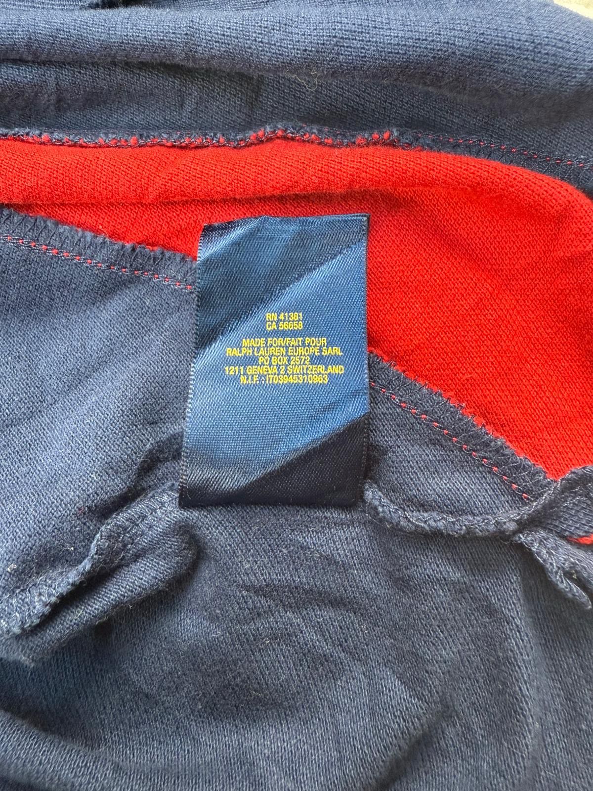 Polo Ralph Lauren Big Pony Polo Shirt Navy Red Stripe – USA Edition (S)