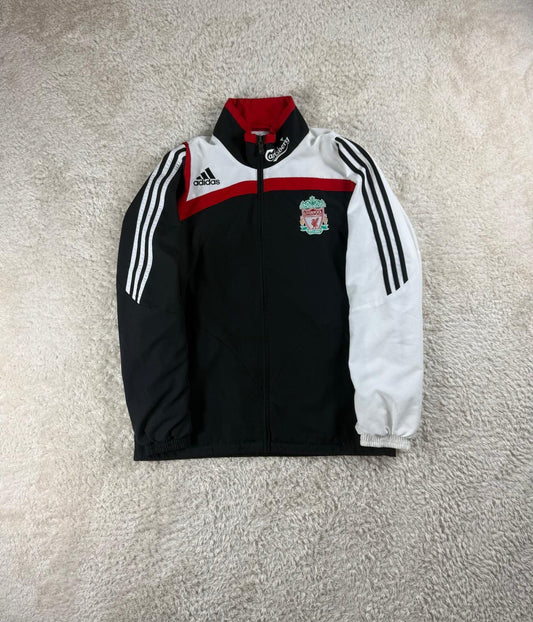 Liverpool FC Trainingsanzug Set – Adidas Retro Track Suit Schwarz/Rot/Weiß (L)