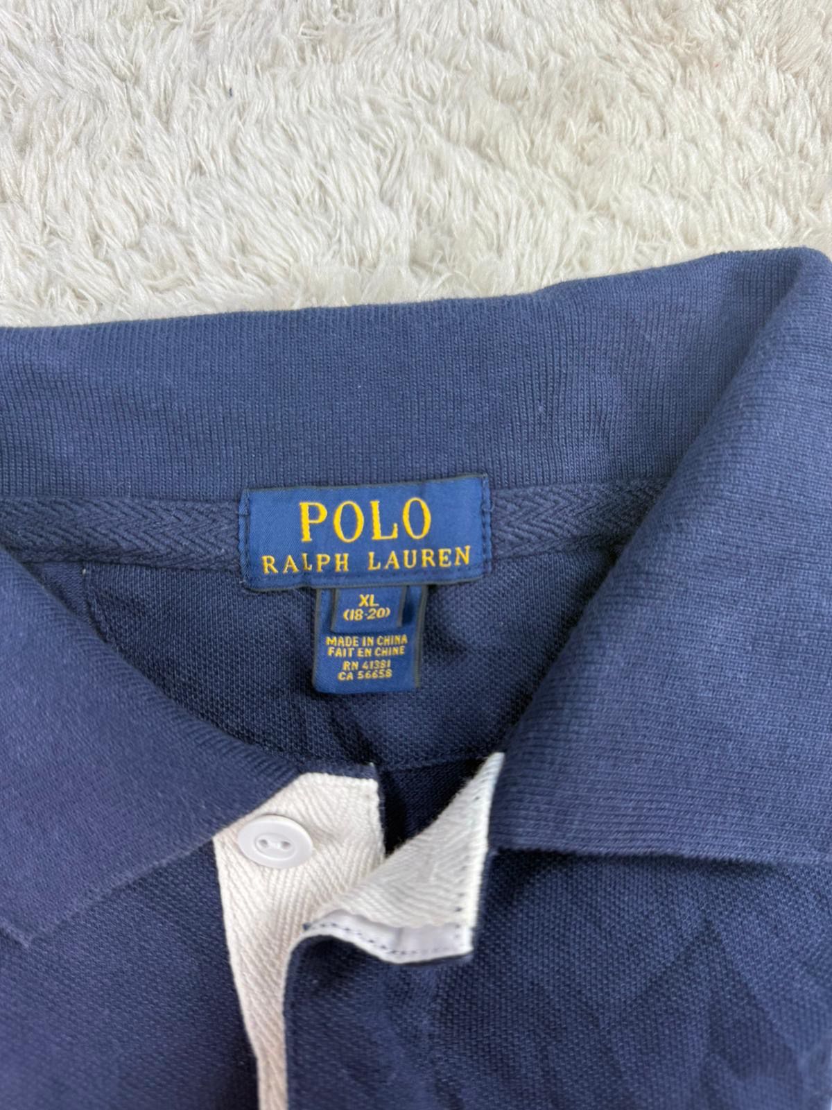 Polo Ralph Lauren Big Pony Polo Shirt Navy Red Stripe – USA Edition (S)